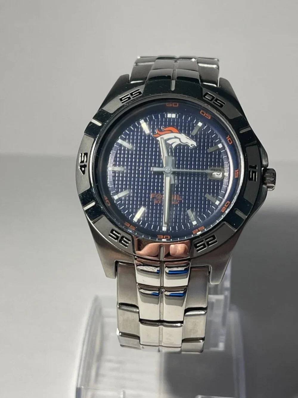 Denver Broncos NFL Stainless-Steel Watch by Fossil NEW (RARE